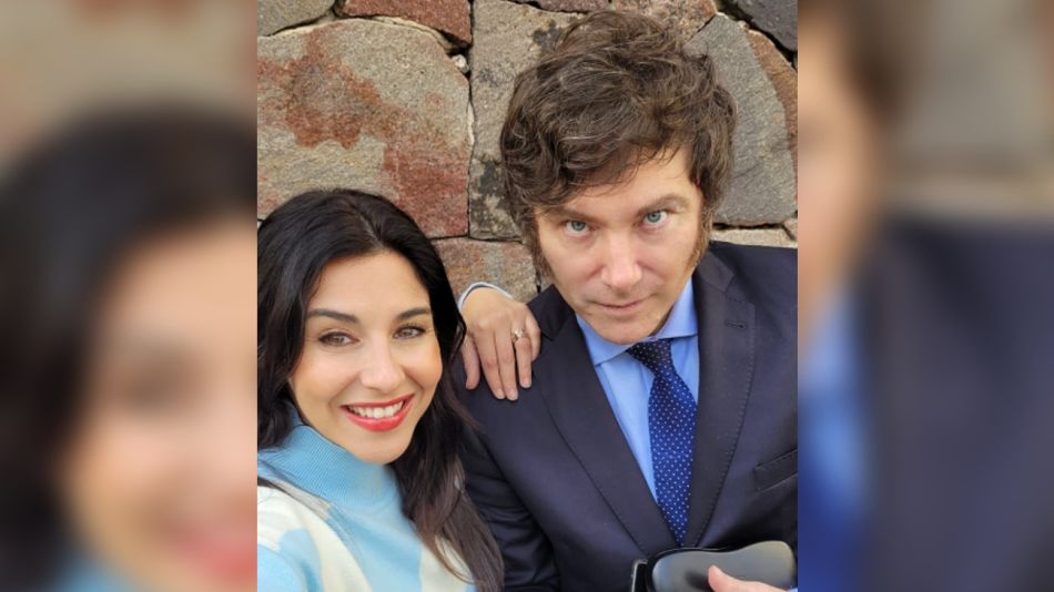 Marcela Pagano y Javier Milei