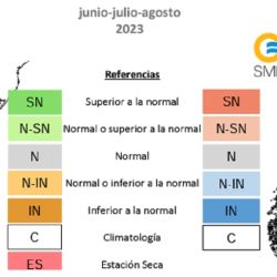 Habrá una mayor probabilidad de que se registren, en promedio, temperaturas superiores a lo normales tanto en las regiones de Cuyo y del NOA, 