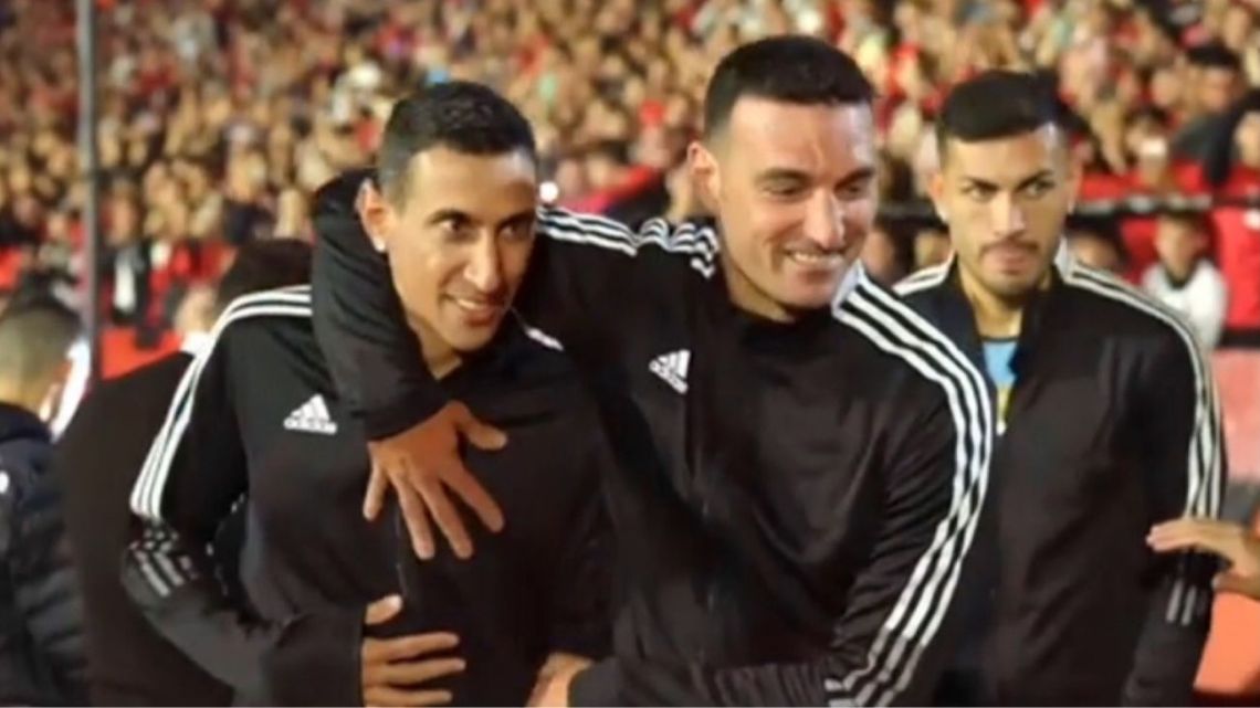 Newell’s fans applauded Ángel Di María