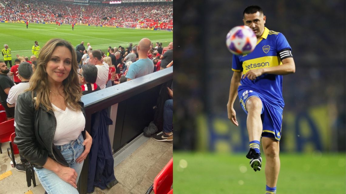 A journalist hit Riquelme for paying tribute to Maradona and they liquidated her in networks