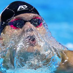 AJ Pouch compite en las series del segundo día de los Campeonatos Nacionales Phillips 66 en el Natatorium de la Universidad de Indiana en Indianápolis, Indiana. | Foto:Maddie Meyer/Getty Images/AFP