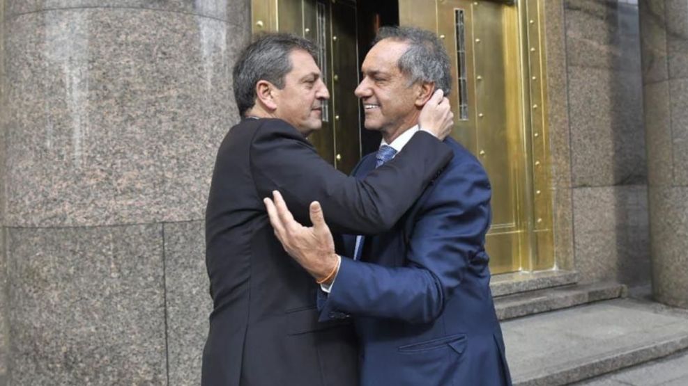 Sergio Massa junto a Daniel Scioli 