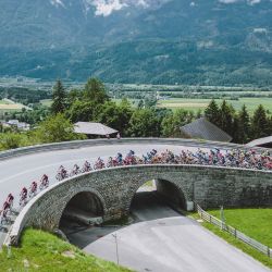 El pelotón circula durante la 3ª etapa de la Vuelta a Austria 2023, | Foto:JFK / varias fuentes / AFP