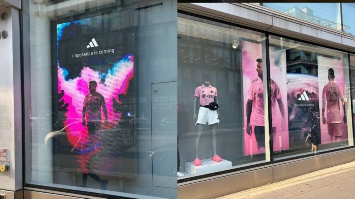 'Impossible is coming' – an Adidas store in New York begins advertising the arrival of Lionel Messi to Inter Miami and the MLS.