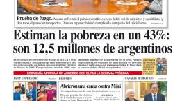 La tapa del Diario PERFIL del sábado 8 de julio de 2023