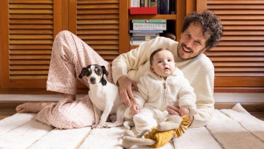 Augusto Gordillo y su hijo León.
