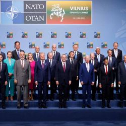 Los líderes de la OTAN posan para una fotografía grupal en la Cumbre. Vilnius. Foto Ludovic MARIN /AFP | Foto:AFP