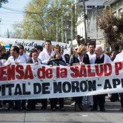 Manifestación de trabajadores de la Salud en Morón. | Foto:CEDOC