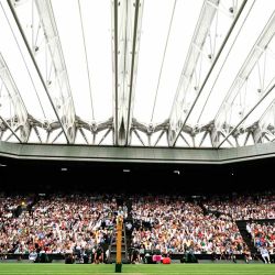 Partido de tenis femenino en el Campeonato de Wimbledon 2023 en el All England Lawn Tennis Club en Wimbledon, suroeste de Londres. Foto de SEBASTIEN BOZON / AFP | Foto:AFP