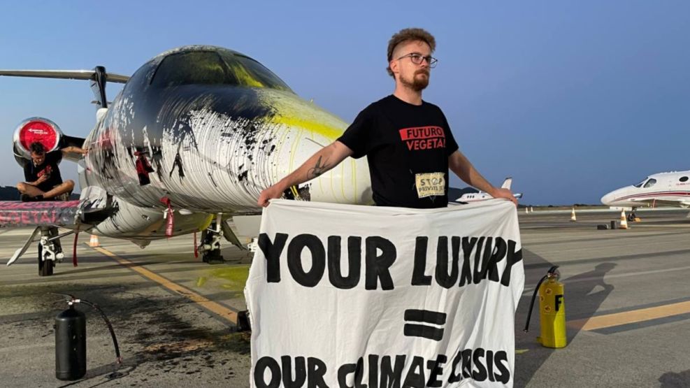 Activistas avión