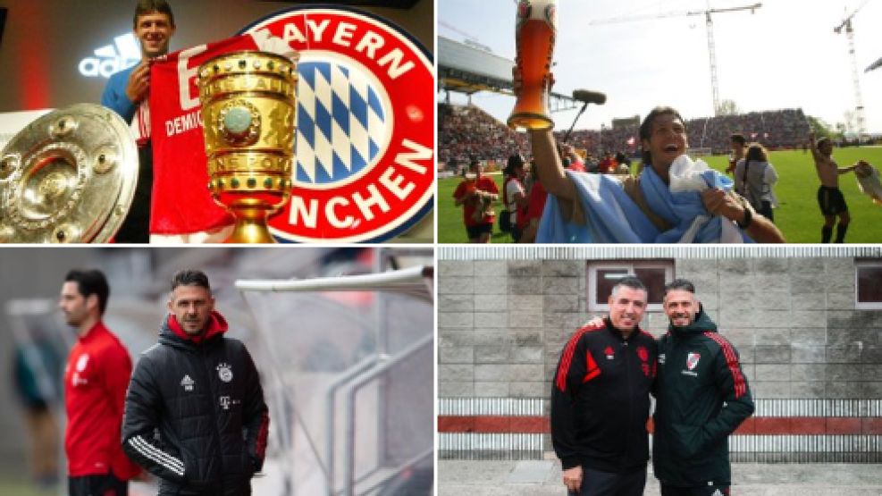 La foto que publicó Bayern Munich para felicitar a Demichelis por su título en River.