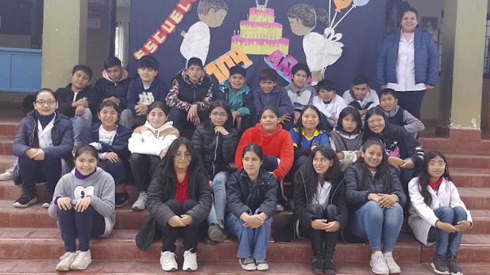 alumnos de la la escuela Escuela N° 321 de San Salvador de Jujuy