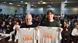 Horacio Rodríguz Larreta y Martín Lousteau dieron una charla en la UBA. 