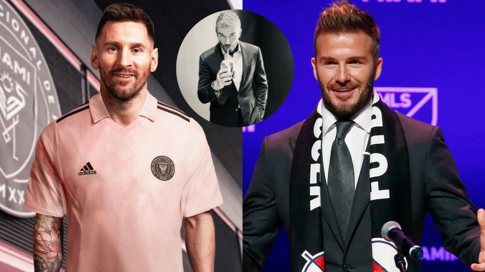 David Beckham y Lionel Messi