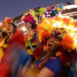 Seguidores de Colombia son vistos antes del partido de fútbol del Grupo H de la Copa Mundial Femenina de Australia y Nueva Zelanda 2023 entre Alemania y Colombia en el Estadio de Fútbol de Sídney en Sídney. | Foto:FRANCK FIFE / AFP