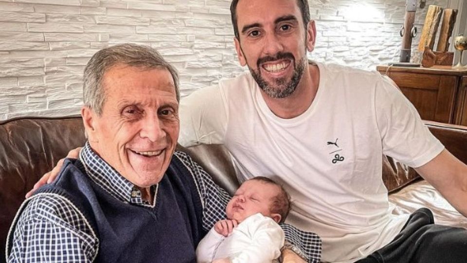 Diego Godin y el Maestro Tabarez