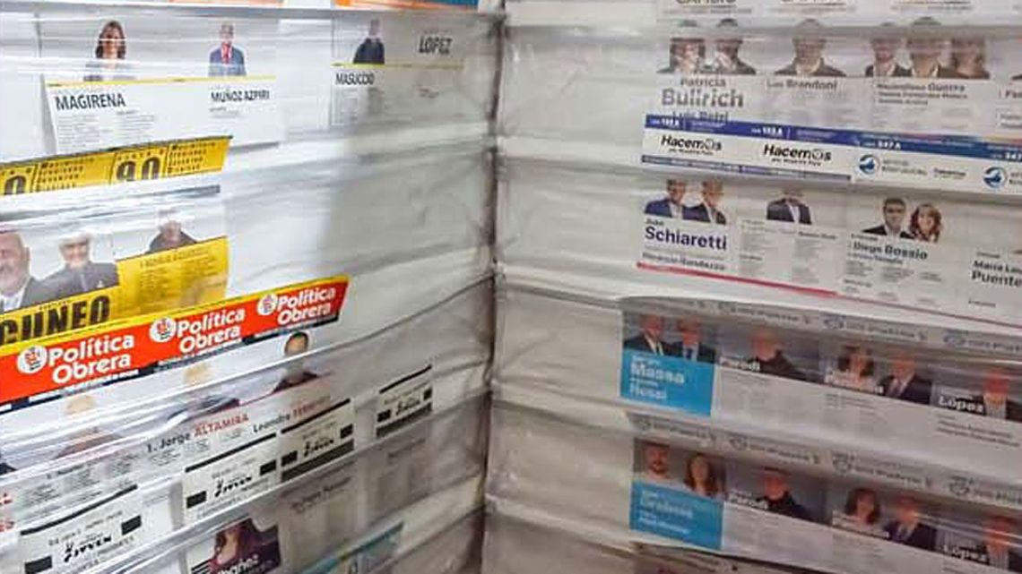 The printing of ballots is fully financed by the State in Argentina.