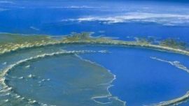 Es muy similar al cráter de Chicxulub, que está ubicado en la península de Yucatán,