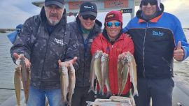 En el junco los mejores resultados en este momento, a diferencia del medio de la laguna que está difícil.