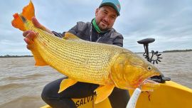 Recientes repuntes trajeron mucha vida al río, con peces que se pudieron reproducir en forma interesante en el último tiempo.