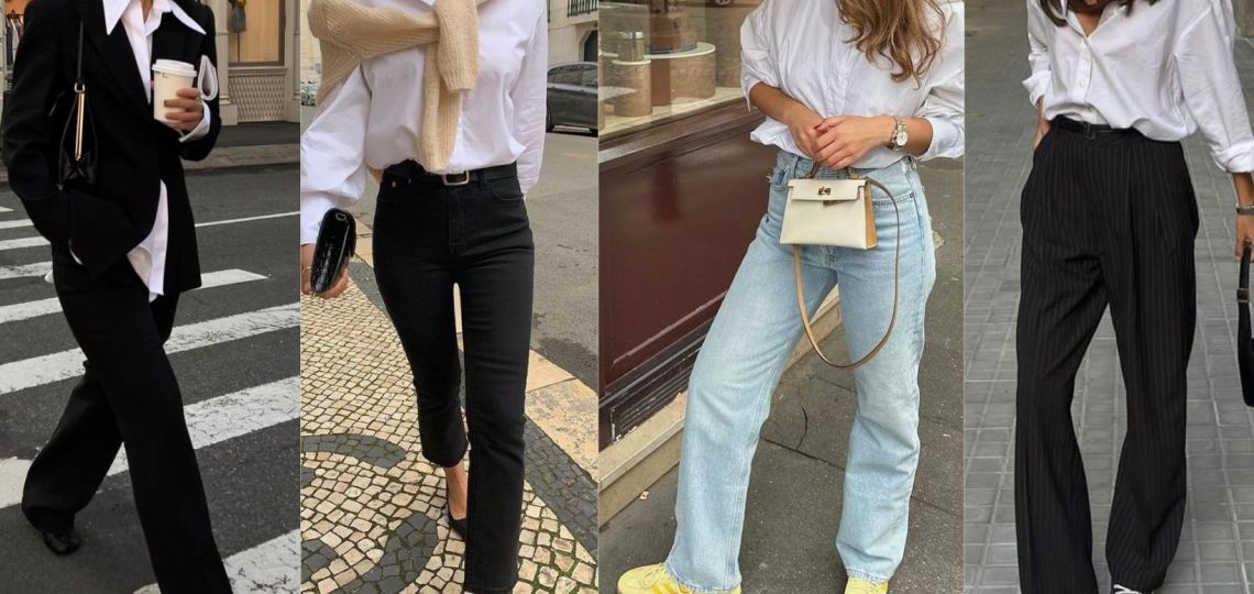 Looks primaverales con camisa blanca, el auténtico clásico atemporal
