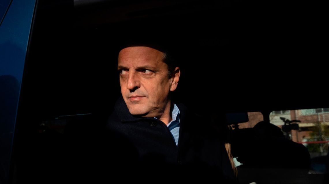 Sergio Massa, Argentina's economy minister and presidential candidate for the Unión por la Patria party, departs after casting a ballot at a polling station during the national primary election in Tigre, Buenos Aires Province, Argentina, on Sunday, August 13, 2023. 