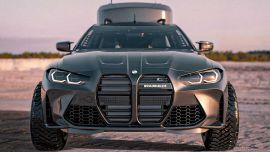 Convirtieron a un BMW coupé en un camper todo terreno y muy fachero.