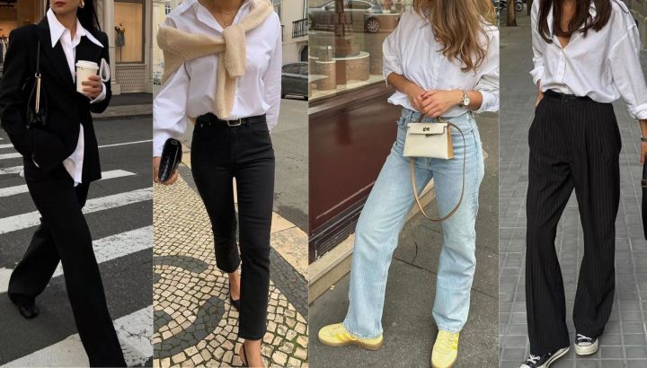 Looks primaverales con camisa blanca, el auténtico clásico atemporal