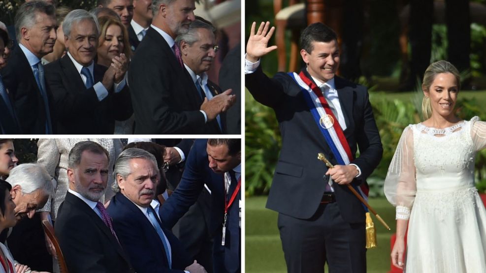 Mauricio Macri y Alberto Fernández en Paraguay