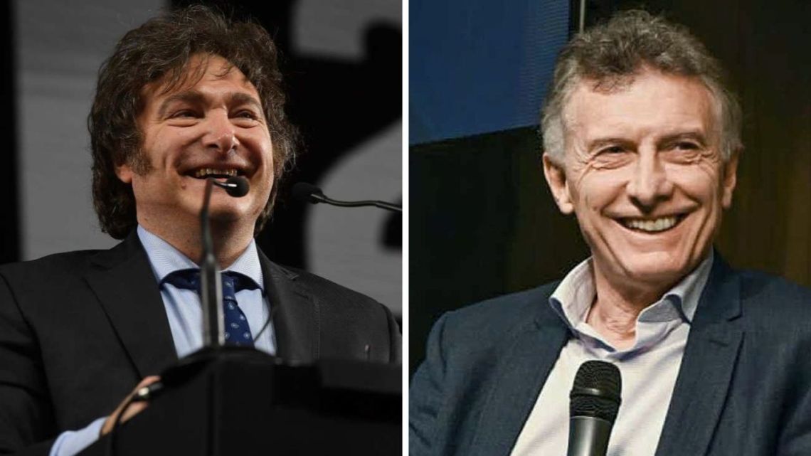 Javier Milei and Mauricio Macri.