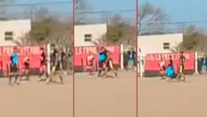 Violencia en el futbol, un jugador agredió a un árbitro