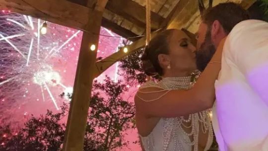 Jlo y Ben Affleck en su boda.