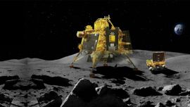La nave espacial india ya está en la Luna.