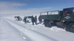 Gendarmería está cumpliendo una tarea enorme ante las impresionantes nevadas en Mendoza.