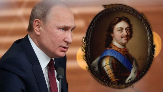 Vladimir Putin y Pedro el Grande