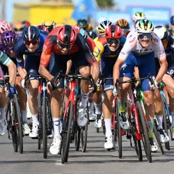 Foto de la quinta etapa de la Vuelta ciclista a España 2023, carrera de 186,2 km desde Morella a Burriana. | Foto:JOSÉ JORDANIA / AFP
