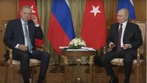 presidentes de Rusia, Vladimir Putin, y Turquía, Recep Erdogan,