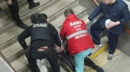 Hombre apuñalado en la estación de tren de Palermo.