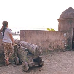 Parte del fuerte Tapirandu en el Morro de San Pablo.