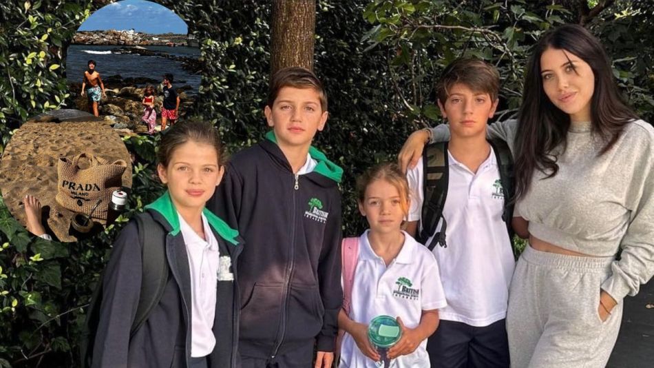 Wanda Nara y sus hijos en Turquía