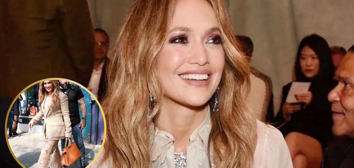 New York Fashion Week 2023: JLo deslumbró con un look de pantalón transparente