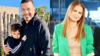 Gustavo Conti, su hijo Félix y Silvina Luna