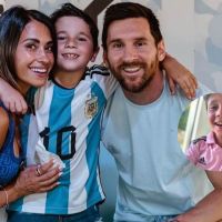 Antonela Roccuzzo y Mateo Messi