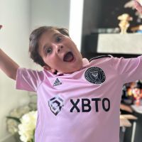 Antonela Roccuzzo y Mateo Messi