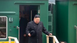 Kim Jong-un en el tren blindado