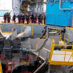 El presidente de Rusia Vladimir Putin y el líder de Corea del Norte Kim Jong Un, visitan el cosmódromo de Vostochny en la región de Amur. Foto de Mikhail Metzel / PISCINA / AFP | Foto:AFP