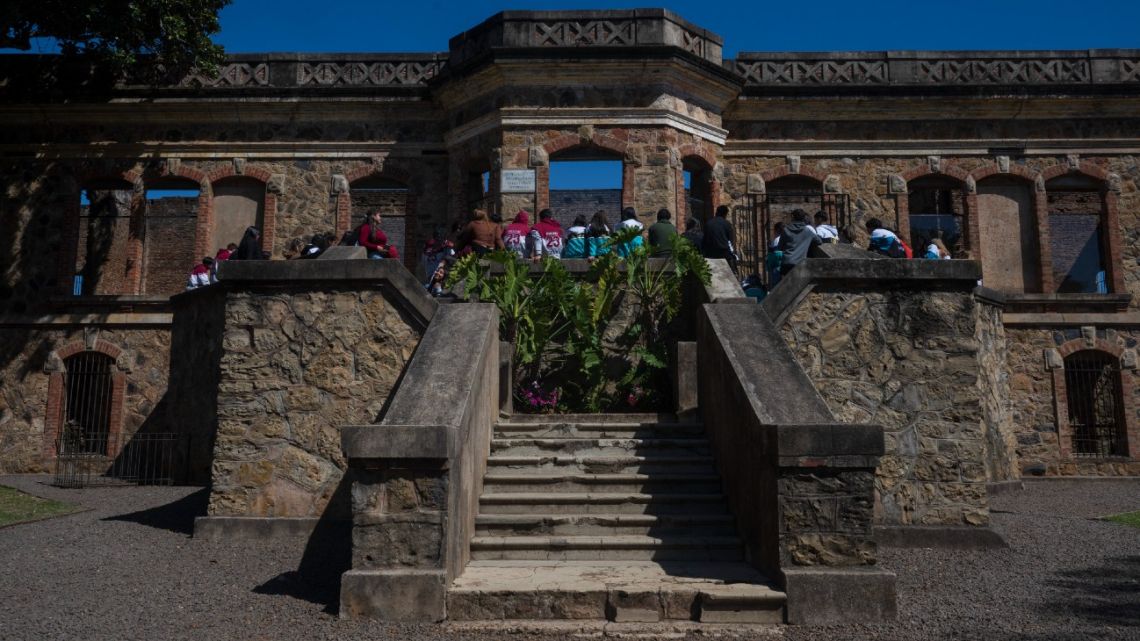 Students visit the Castillo San Carlos, built in 1888 by French magnate Eduard Demanchy, on the outskirts of Concordia, Entre Ríos Province, on August 29, 2023. 
