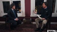 Javier Milei en la entrevista con Tucker Carlson