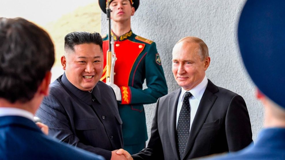 Kim Jong- Un y Vladimir Putin 
