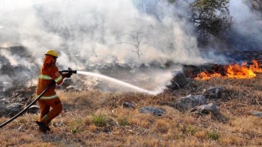 Combaten dos incendios forestales en Córdoba